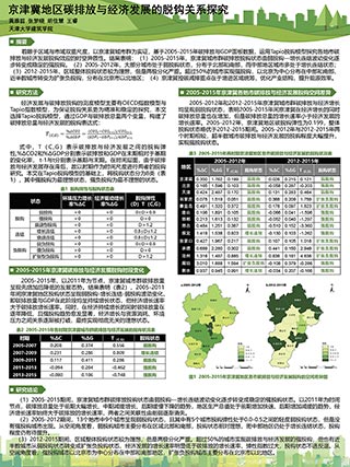 京津冀地区碳排放与经济发展的脱钩关系探究