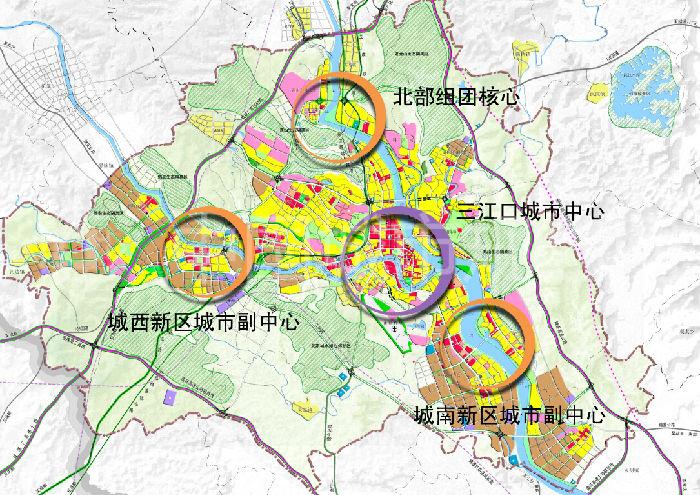 绵阳市三江六岸地区规划及城南次中心城