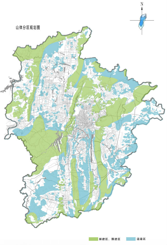 山体分区规划图图片