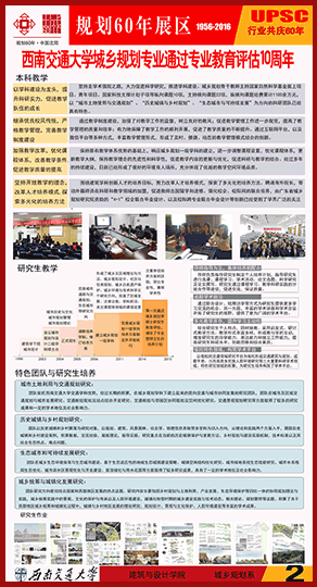 西南交通大学城乡规划专业通过教育评估10周年